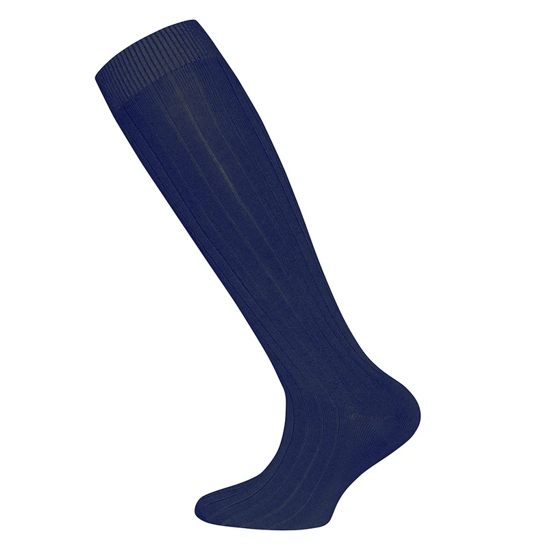 Kniestrumpf Rippe Navy