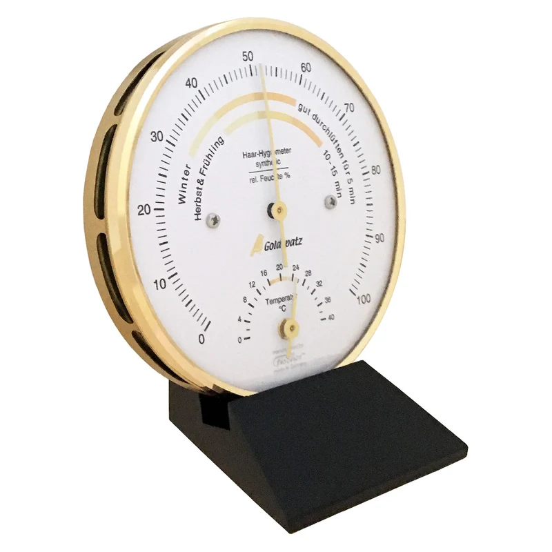 Goldspatz Wohnklima-Hygrometer mit Thermometer °C, 103 mm