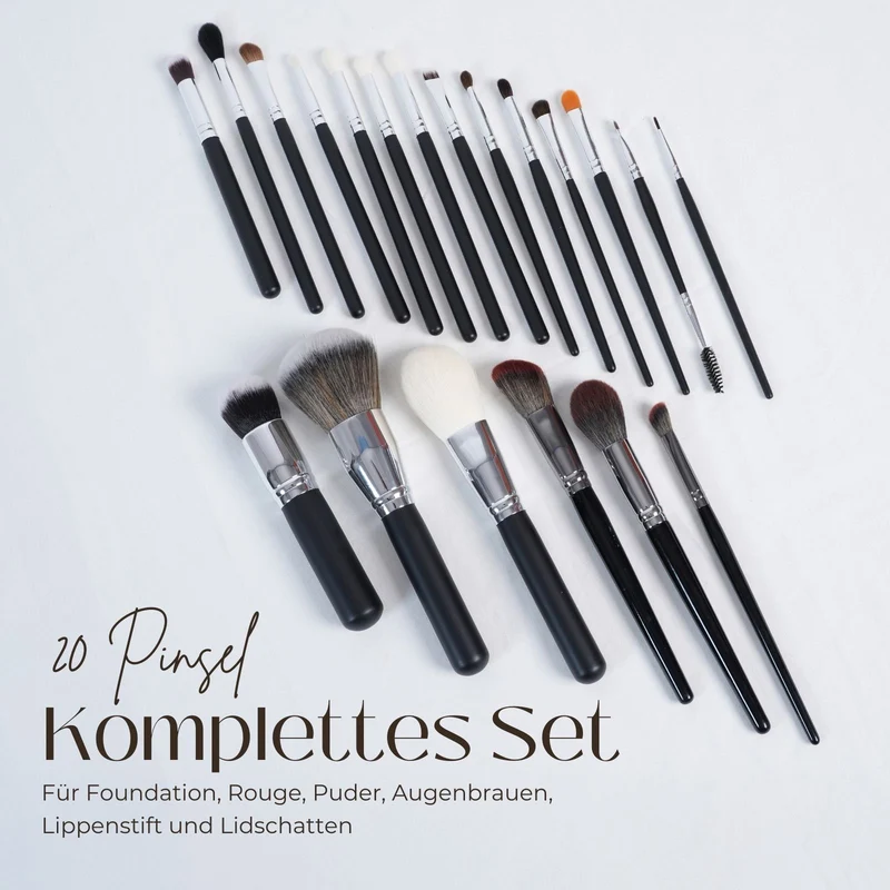20er-Set Schminkpinsel Kosmetik-Pinsel Schminkzubehör Make-Up-Pinsel