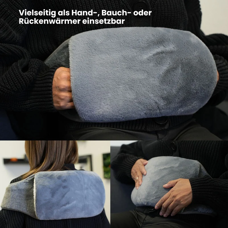 Wärmegürtel- und Wärmflaschen-Set Bauchwärmer Handwärmer Heizflasche