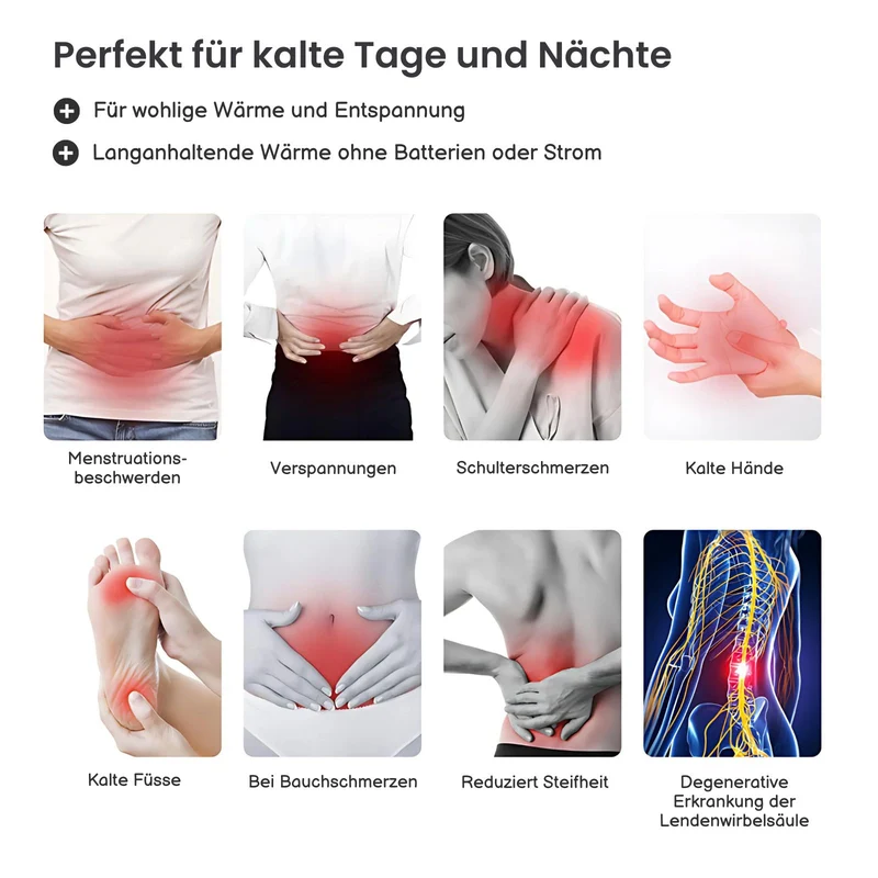 Wärmegürtel- und Wärmflaschen-Set Bauchwärmer Handwärmer Heizflasche