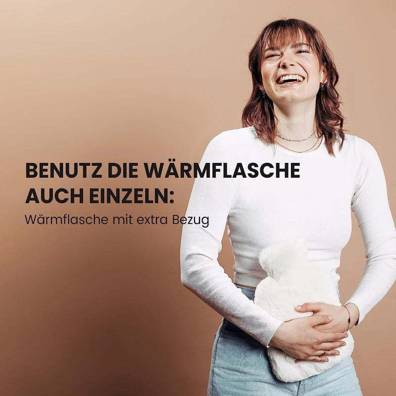 Wärmegürtel- und Wärmflaschen-Set Heizflasche Handwärmer Bauchwärmer