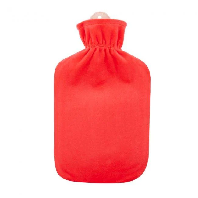 Wärmflasche 2,0 Liter mit Fleecebezug