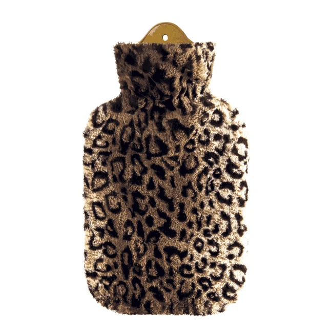 Wärmflasche 2,0 Liter mit Plüschbezug