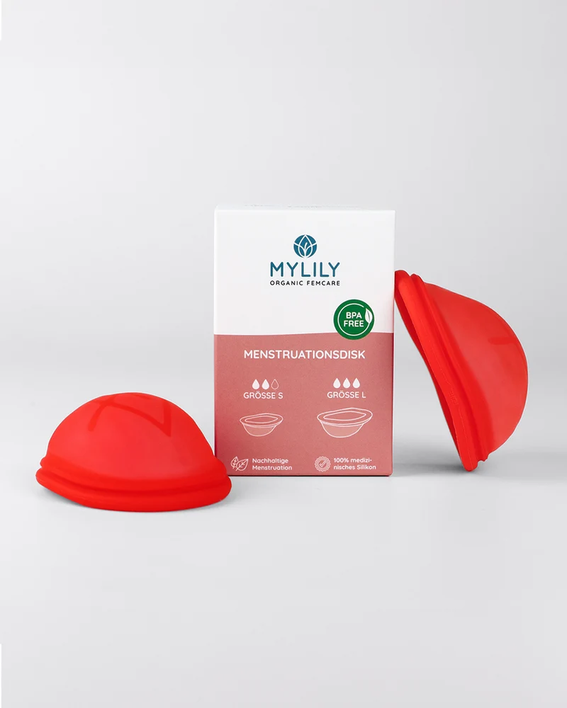 Menstruationsdisk / Menstruationsscheibe - Größe S & L | inkl. Aufbewahrungsbeutel