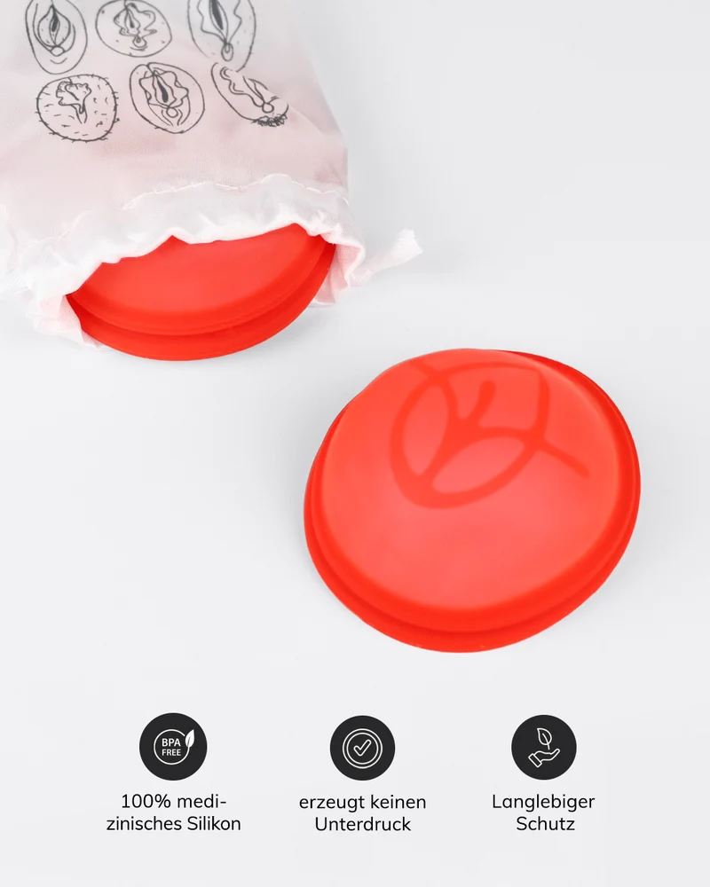 Menstruationsdisk / Menstruationsscheibe - Größe S & L | inkl. Aufbewahrungsbeutel