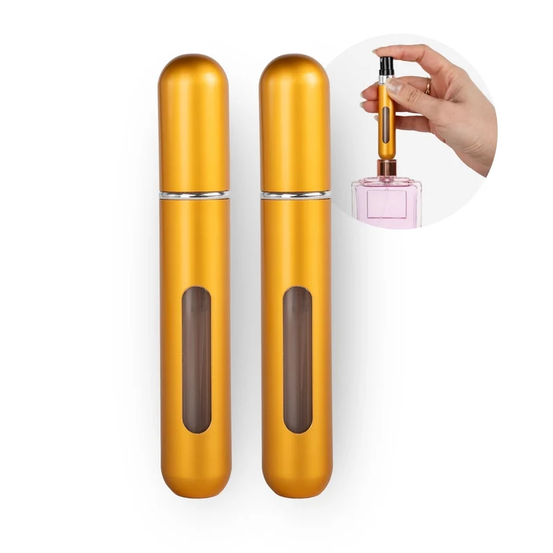 2er-Set Mini-Parfümzerstäuber 8ml Parfum Vaporisateur Goldig