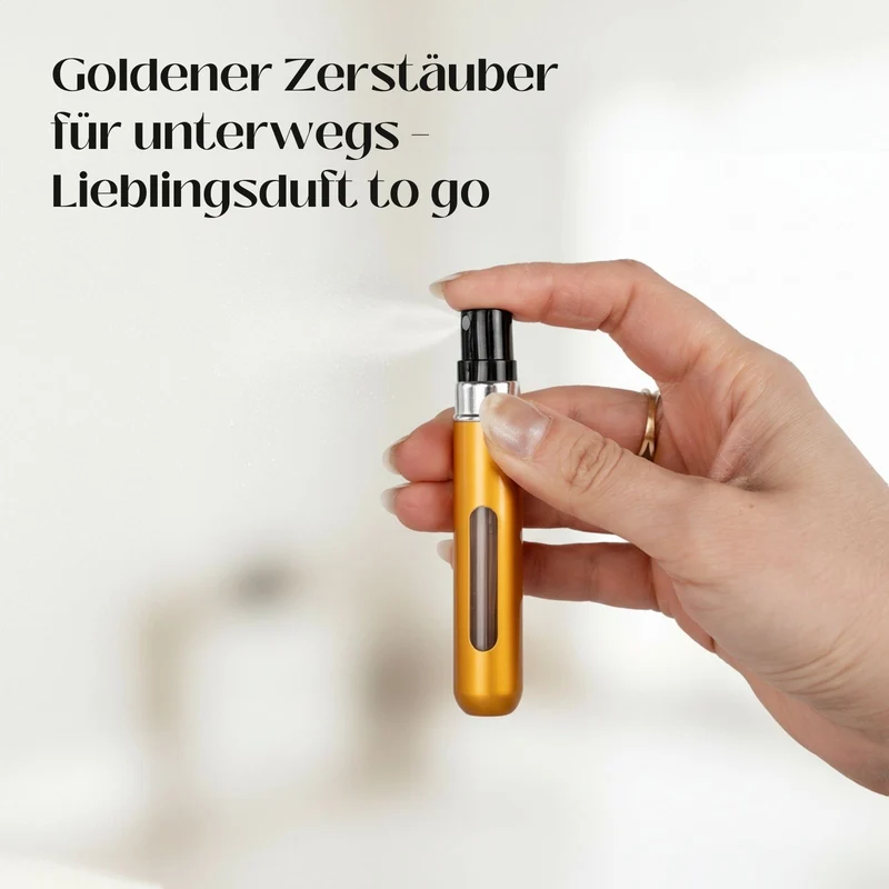 2er-Set Mini-Parfümzerstäuber 8ml Parfum Vaporisateur Goldig