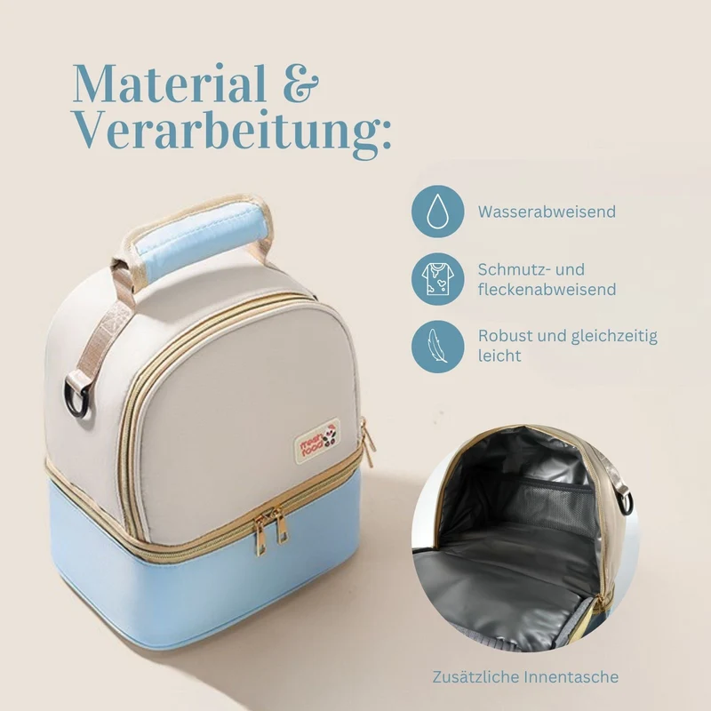 3er-Set Milchkühltasche mit Kühlakkus Rucksack Kühlpacks Tragetasche