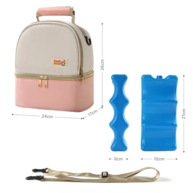 3er-Set Milchkühltasche mit Kühlakkus Tragetasche Rucksack Kühlpacks