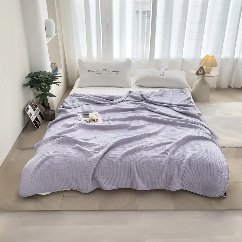 Seersucker-Decke Sofadecke Bettdecke Sommerdecke Baumwolldecke