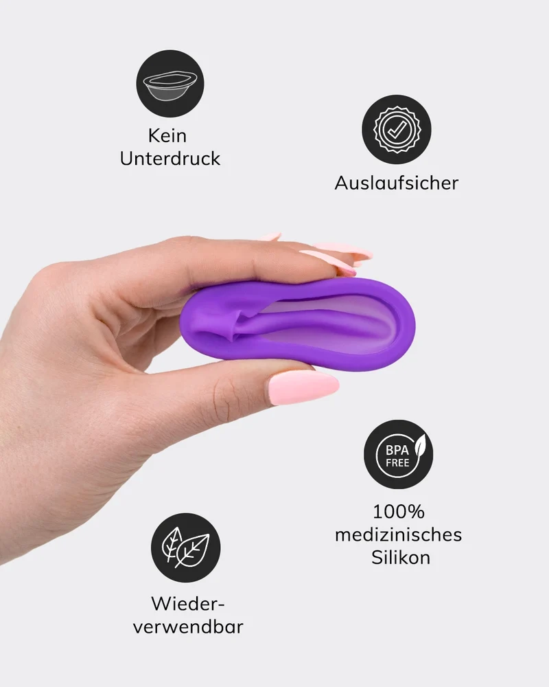 Menstruationsscheibe mit Mulde - 2er Set | inkl. Aufbewahrungsbeutel
