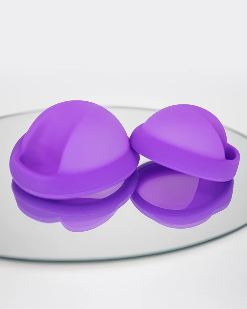 Menstruationsscheibe mit Mulde - 2er Set | inkl. Aufbewahrungsbeutel