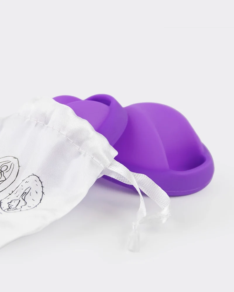 Menstruationsscheibe mit Mulde - 2er Set | inkl. Aufbewahrungsbeutel
