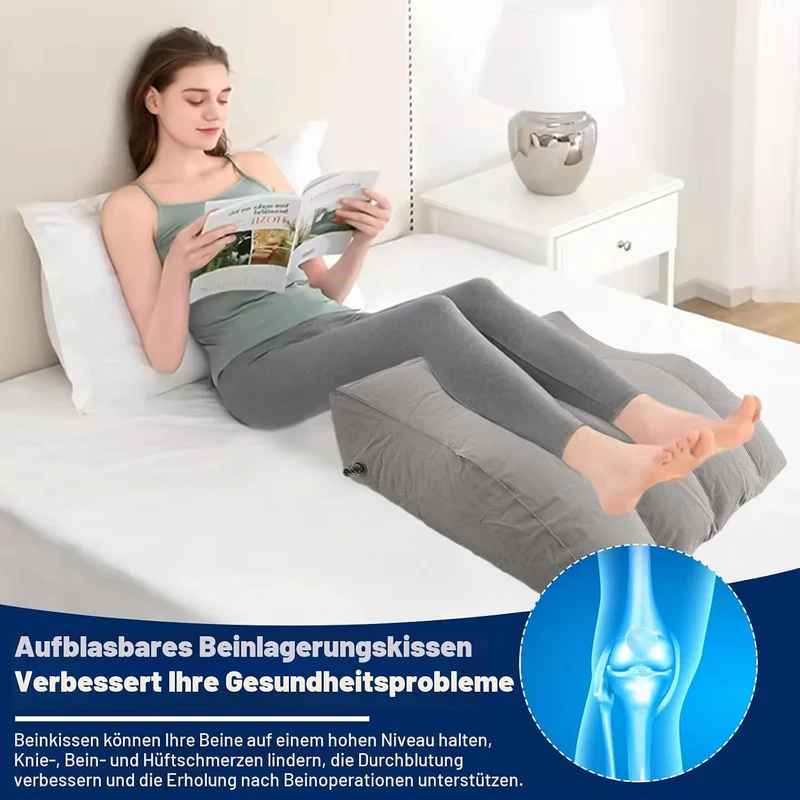 Venenerhöhungskissen Hochlagern der Beine Tragbar Venenkissen (Grau)