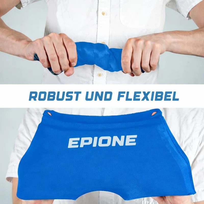 Kühlpads Epione 3XL Gelkissen kalt/warm – mit elastischem Gurt und Stoffhülle – wiederverwendbar zur Schmerzlinderung bei Muskel‑ und Gelenkschmerzen, Verletzungen und Physiotherapie
