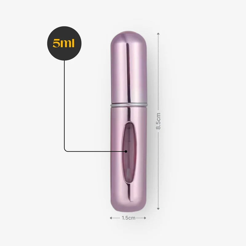 2er-Set Mini-Parfümzerstäuber 5ml Parfum Vaporisateur Pink