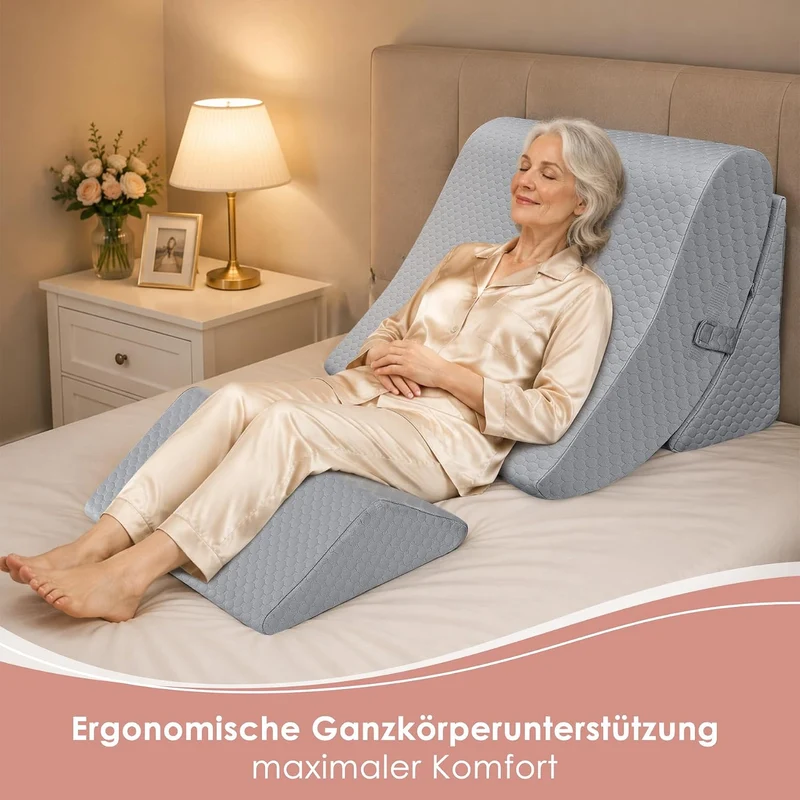 Verstellbares Keilkissen Set mit Memory-Schaum