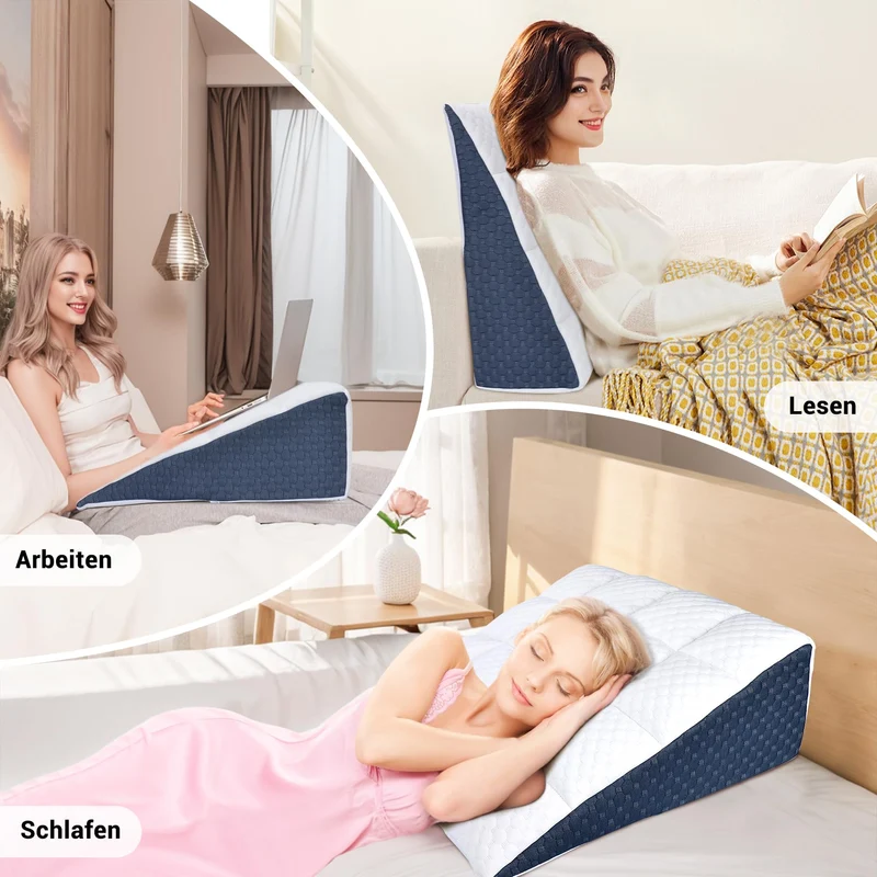 30cm Keilkissen für Bett und Sofa, Bettkeil aus Memory-Schaum