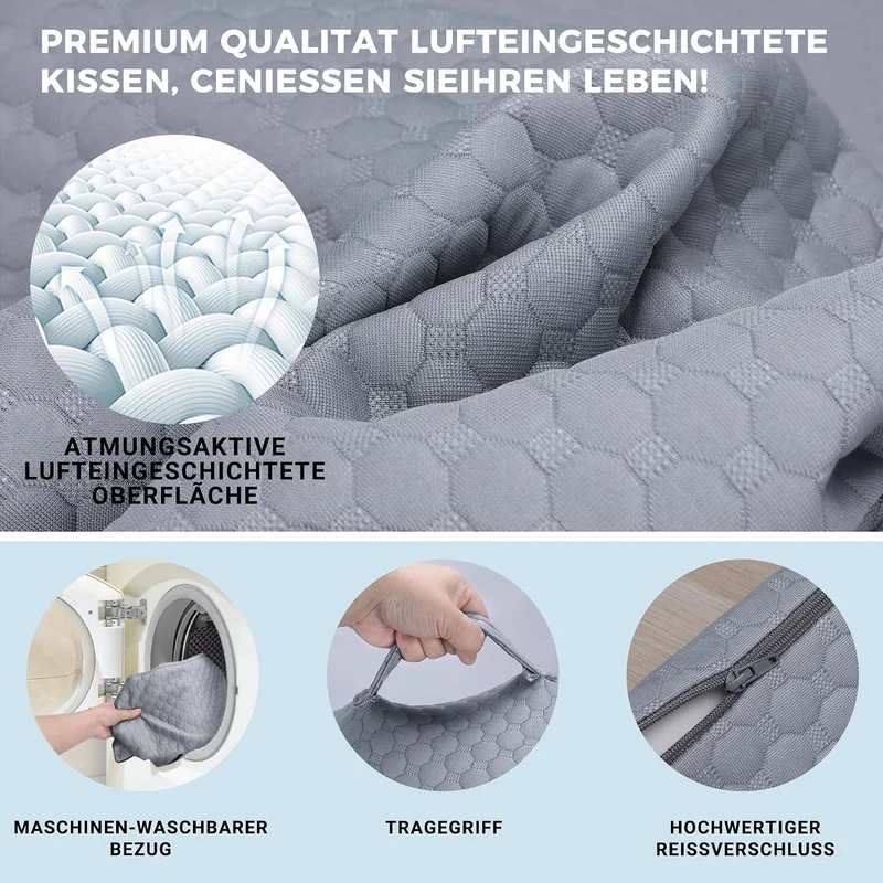 30cm Keilkissen für Bett und Sofa, Bettkeil aus Memory-Schaum