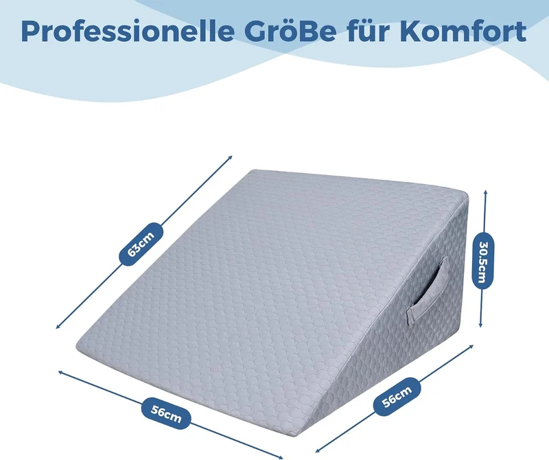 30cm Keilkissen für Bett und Sofa, Bettkeil aus Memory-Schaum