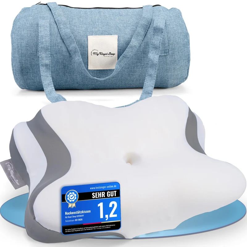 Nackenkissen – Ergonomisch - Höhenverstellbar -Seitenschläferkissen Nackenstützkissen Rückenschläferkissen Memory Foam Kopfkissen – Natürliche Nackenhaltung