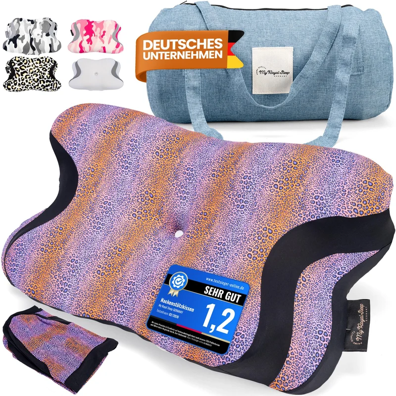 Nackenkissen – Ergonomisch - Höhenverstellbar -Seitenschläferkissen Nackenstützkissen Rückenschläferkissen Memory Foam Kopfkissen – Natürliche Nackenhaltung