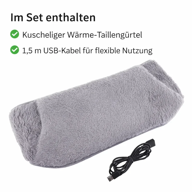 USB Heizgürtel – Wärmegürtel - Gezielte Wärme für Bauch & Rücken