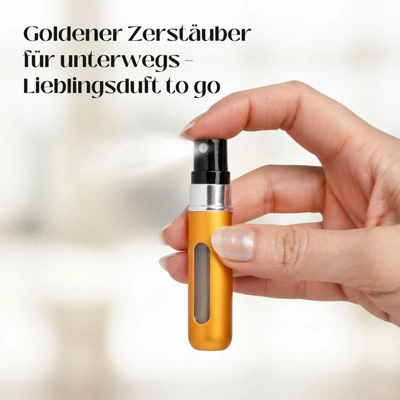 2er-Set Mini-Parfümzerstäuber 5ml Parfum Vaporisateur Goldig