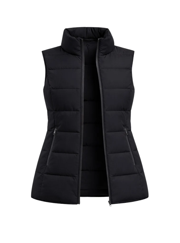 Women's Black Padded Heated Body Warmer - Dual Heating