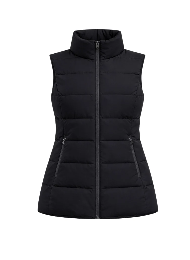 Women's Black Padded Heated Body Warmer - Dual Heating
