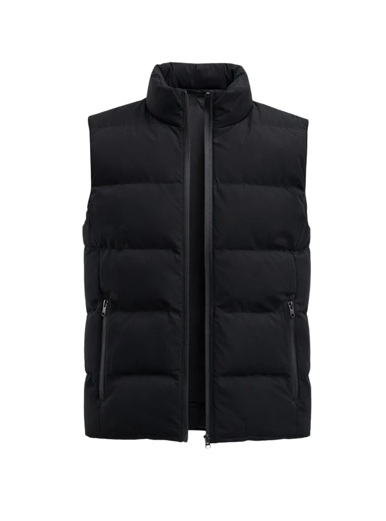 Men's Black Padded Heated Body Warmer - Dual Heating