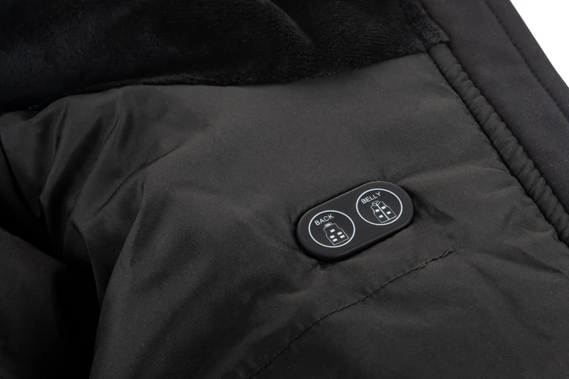 Men's Black Padded Heated Body Warmer - Dual Heating