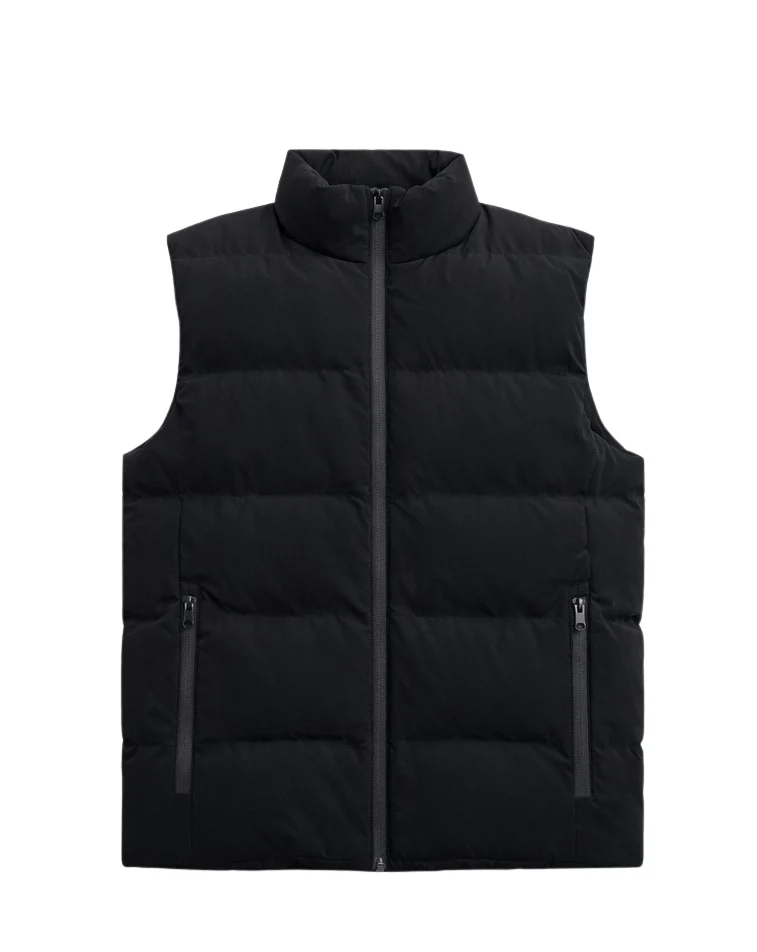 Men's Black Padded Heated Body Warmer - Dual Heating