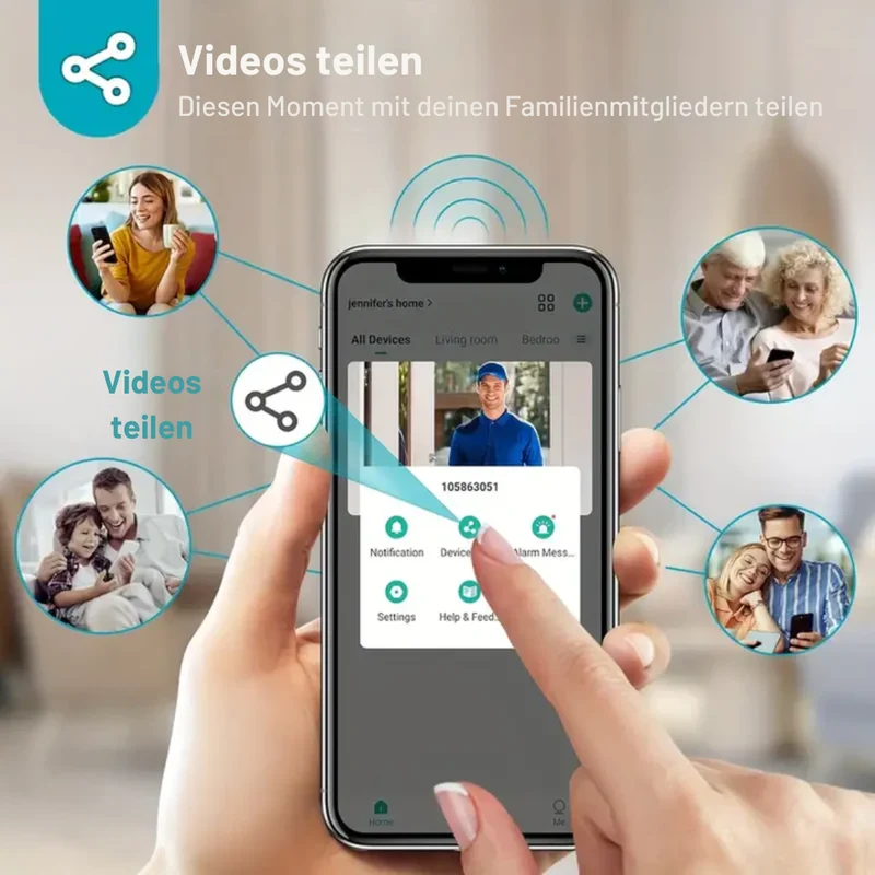 Drahtlose WiFi Video-Türklingel – HD-Überwachung & Zwei-Wege-Kommunikation | Cervora