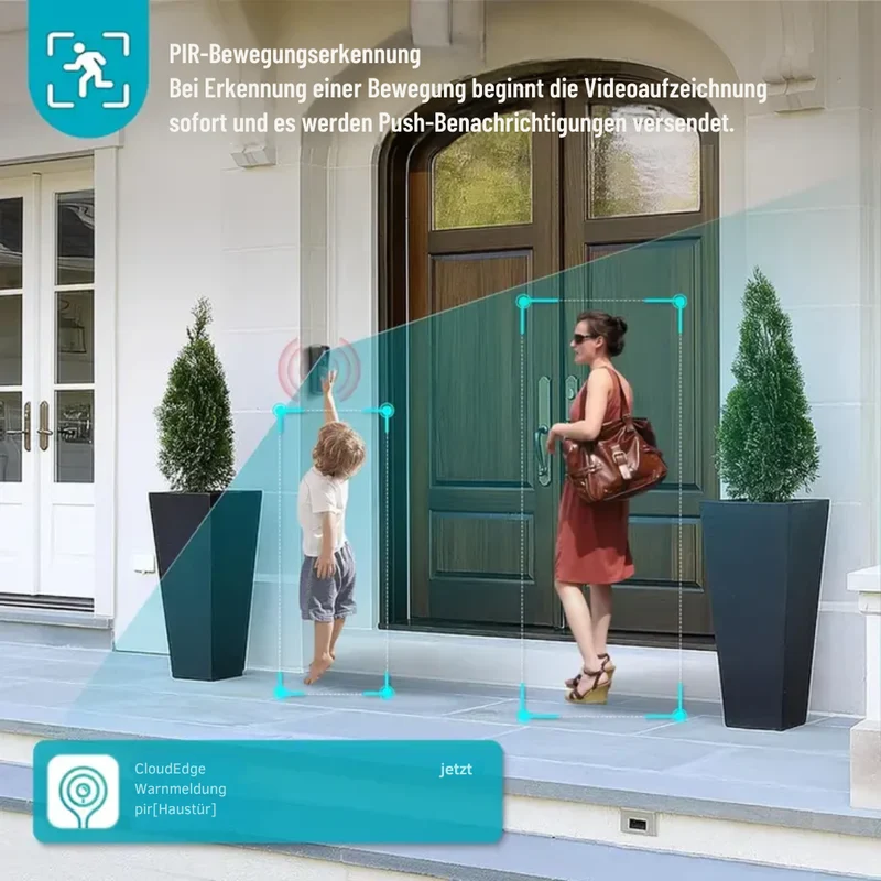 Drahtlose WiFi Video-Türklingel – HD-Überwachung & Zwei-Wege-Kommunikation | Cervora