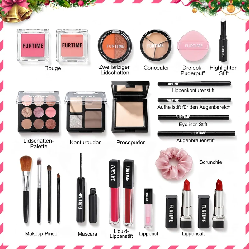 Beauty Adventskalender 2026, 24 Hochwertige Make-up und Kosmetik