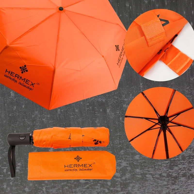 Regenschirm Hermex Reise-Schirm faltbarer Regenschirm