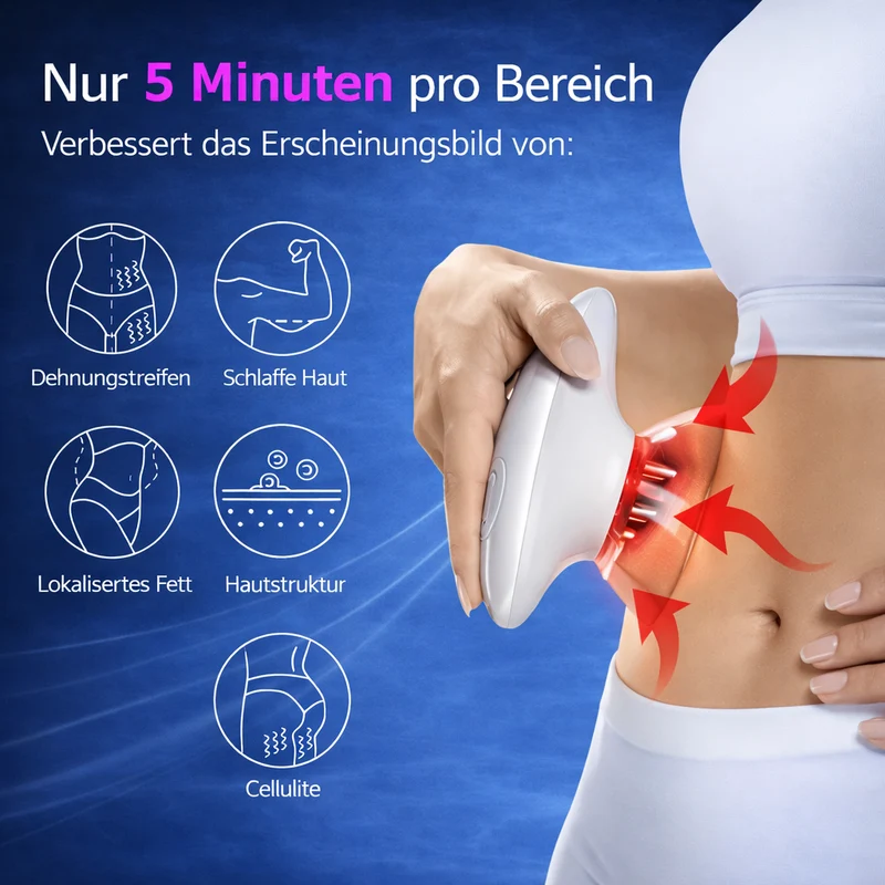 BodySculpt Pro™ 3-in-1 Anti-Cellulite Gerät mit Vakuum & Rotlicht