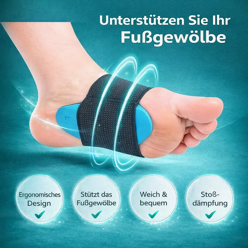 ArchRelief™ Fußgewölbestütze gegen Plantarfasziitis & Senkfuß | 1 Paar
