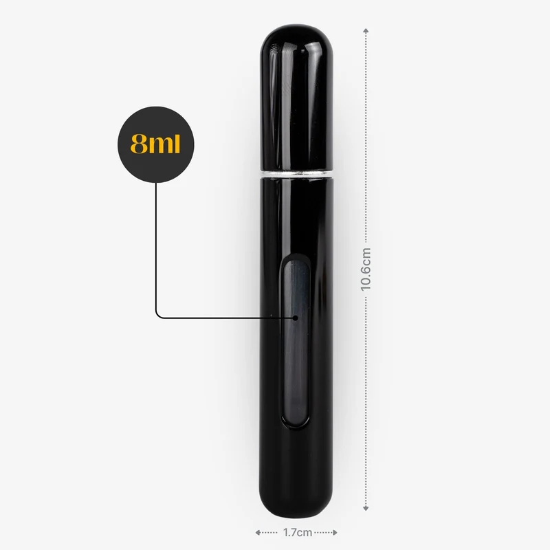 8ml Mini-Parfümzerstäuber Parfum Vaporisateur Schwarz