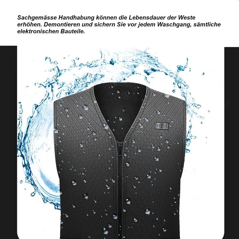 Heizweste elektrisch beheizbare Weste Thermoweste Unisex 7 Zonen 3XS