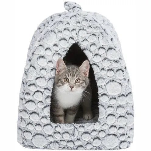 Trixie Katze Korb Iglo Mila Plüsch Weiss / Grau