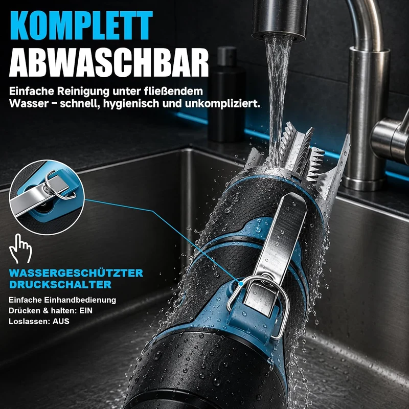 650W Elektrisch Fischentschupper mit Schutzhaube Wasserdicht aus Edelstahl