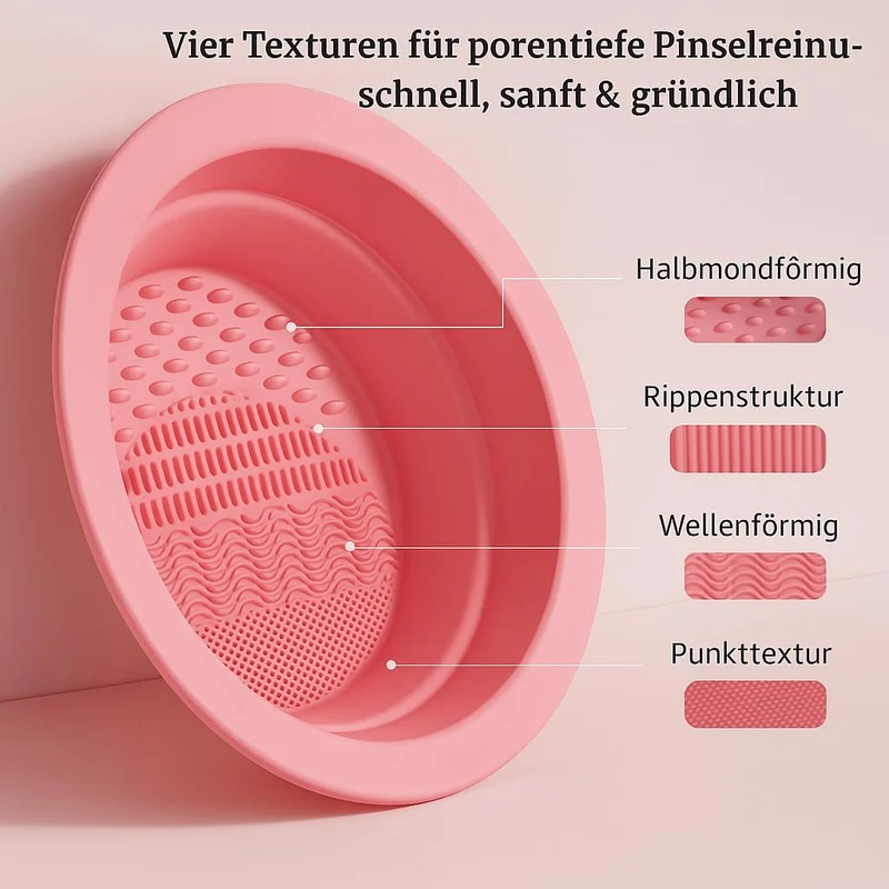 61-teiliges Make-Up Pinselset mit Schwämmen & Tasche – Schminkpinsel für Foundation, Puder & Augen – inkl. Wimpernzange