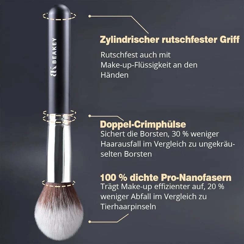 Pinselset Makeup,Make up Pinsel Set,10 Pinsel und 2 Make-up-Schwämme