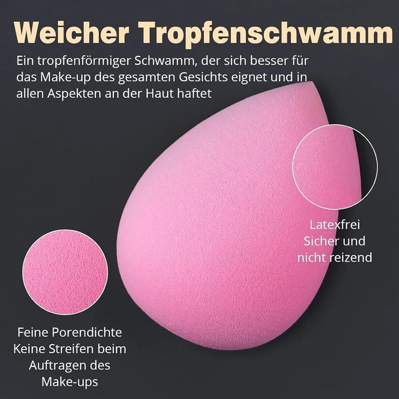 Pinselset Makeup,Make up Pinsel Set,10 Pinsel und 2 Make-up-Schwämme