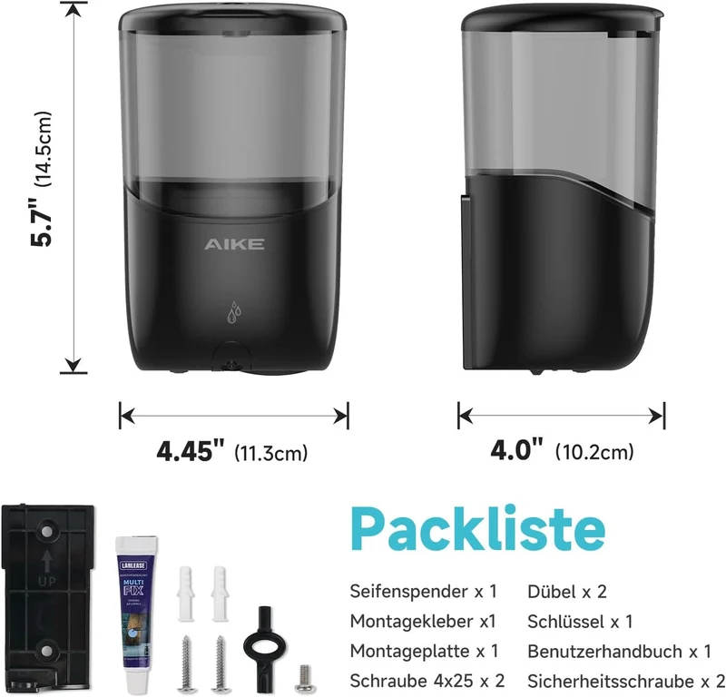 Seifenspender Automatisch Wandmontage, 650 ML Große Kapazität