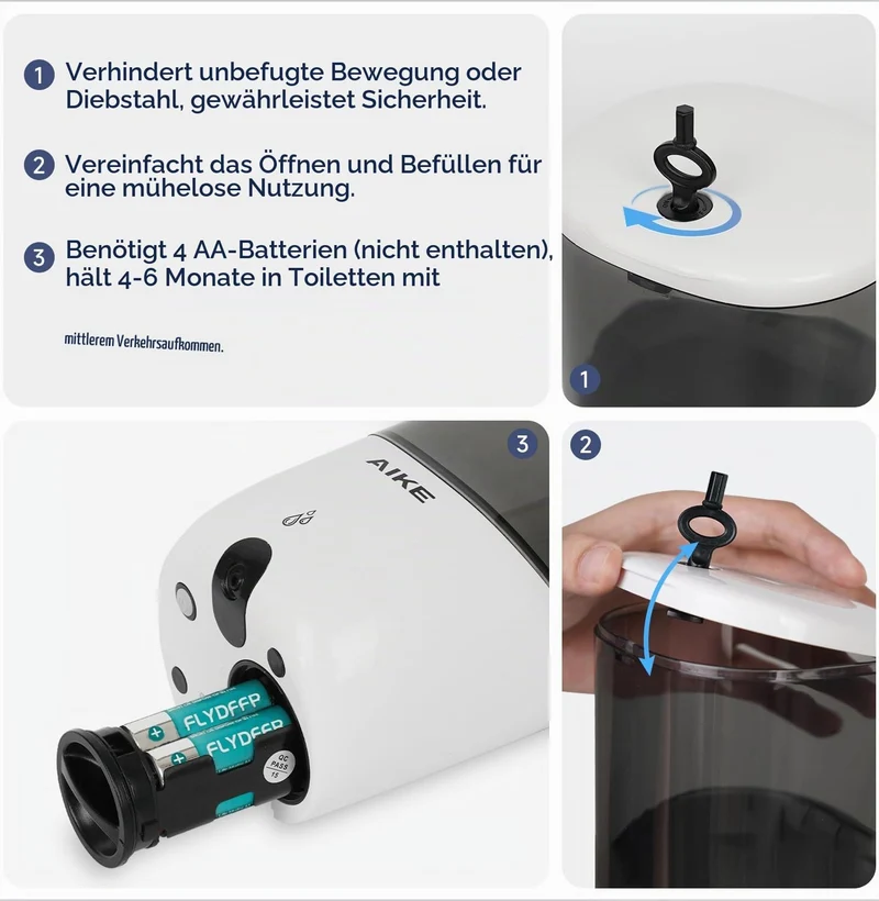 Seifenspender Automatisch Wandmontage, 650 ML Große Kapazität