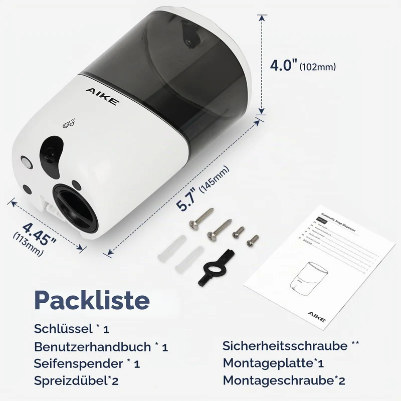 Seifenspender Automatisch Wandmontage, 650 ML Große Kapazität